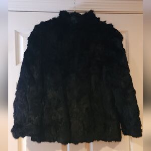 Somerset Furs vintage 100% rabbit fur black jacket medium